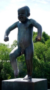 Sinnataggen - a statue in Vigelandsparken in Oslo